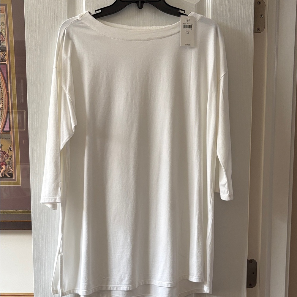 J Jill Boatneck White Women's Top